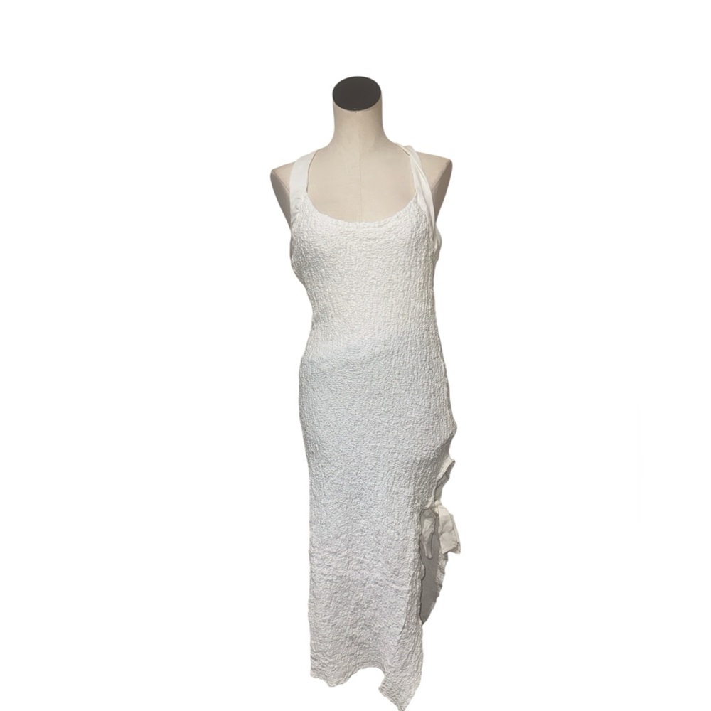 NWOT Free People X Free -est Sea Foam Midi Dress in White Large - Picture 8 of 9